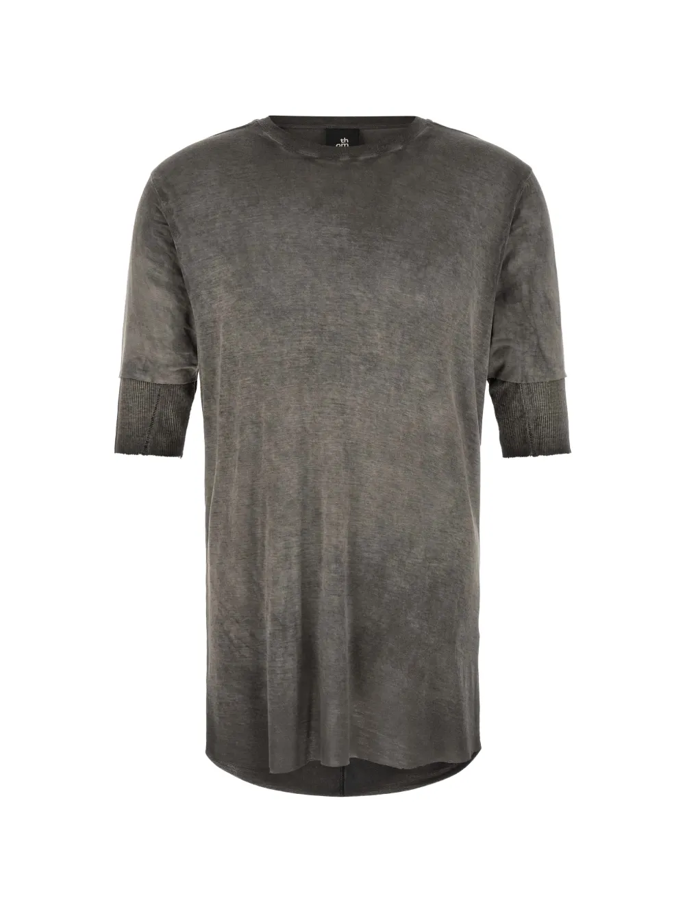 

Футболка 940 с необработанным краем и двойным слоем Thom Krom, серый