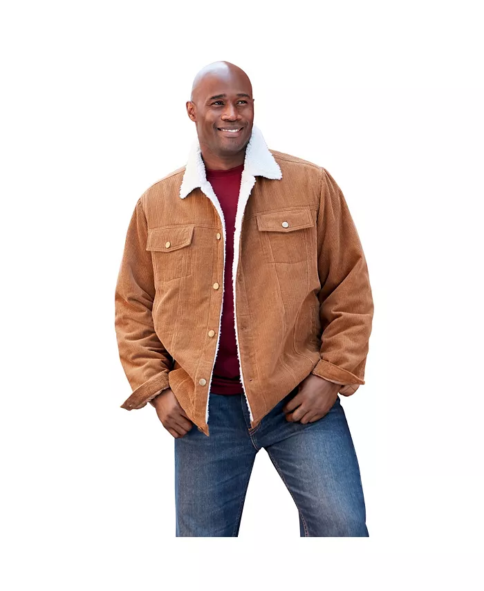 

Большая и высокая куртка дальнобойщика с подкладкой из шерпы Kingsize, коричневый