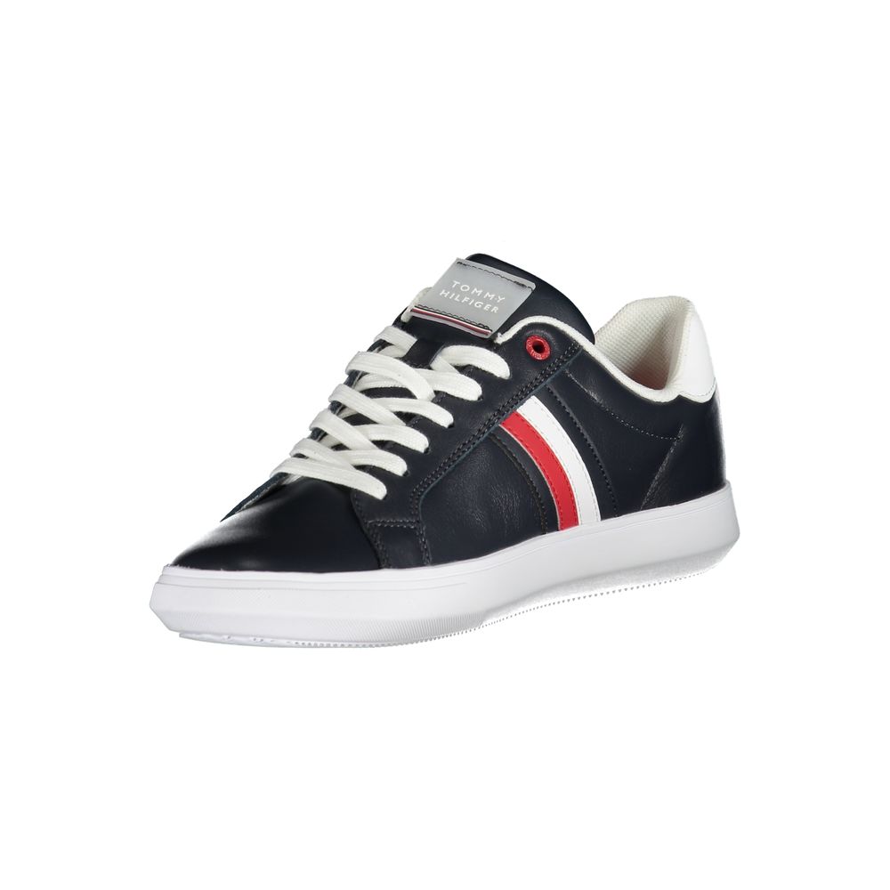 Элегантные синие кроссовки на шнуровке с контрастными деталями Tommy Hilfiger — фото 3