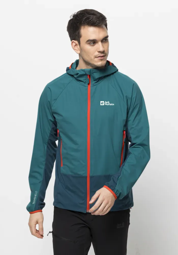 

Куртка из софтшелла Jack Wolfskin "EAGLE PEAK II HOODY M", с капюшоном, синий