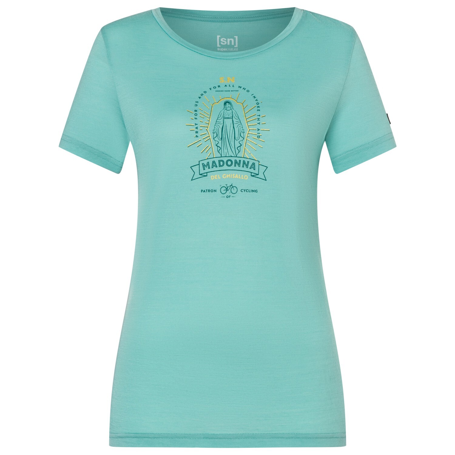 

Футболка Super.Natural Santa Patrona Tee, цвет Wasabi/Deep Jungle/Gold