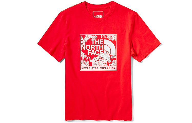 

Футболка унисекс красная The North Face, красный