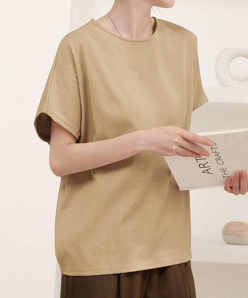 

Женская футболка повседневная, с рукавами «летучая мышь», 100% хлопок Cinderella, коричневый