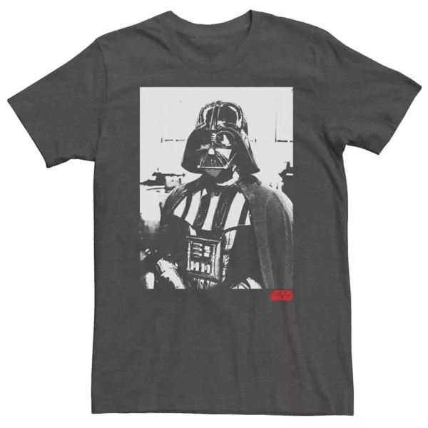 

Футболка Star Wars Darth Vader с эффектом выцветания в черно-белый контраст для больших размеров Licensed Character, серый