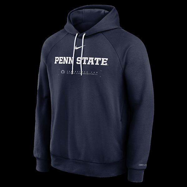 Мужская синяя баскетбольная толстовка penn state nittany lions 2025 courtside raglan dri-fit Nike — фото 3