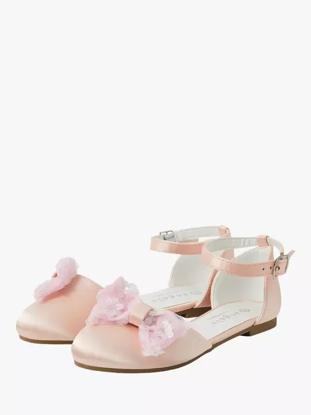 Детские сандалии с бантиками и пайетками, розовые Angels by Accessorize — фото 2