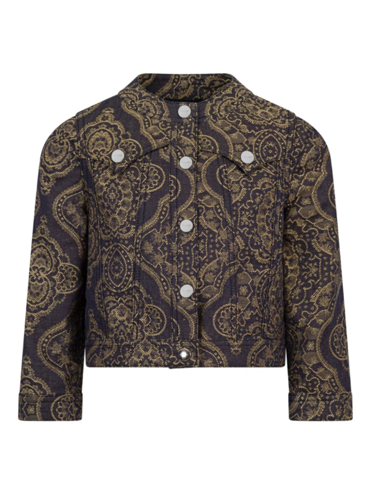 

Укороченная куртка из хлопка и льна ETRO KIDS, коричневый