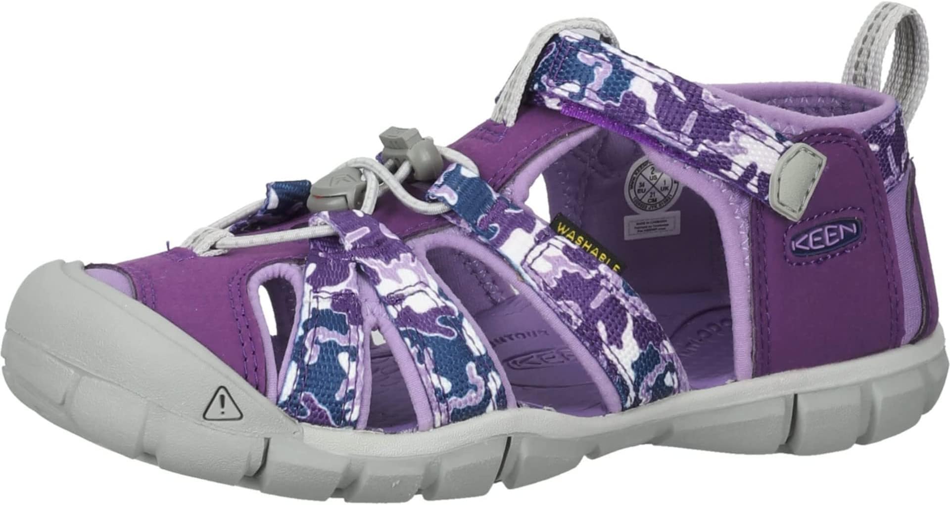 

Сандалии KEEN Kids Seacamp II CNX, цвет Camo/Tillandsia Purple