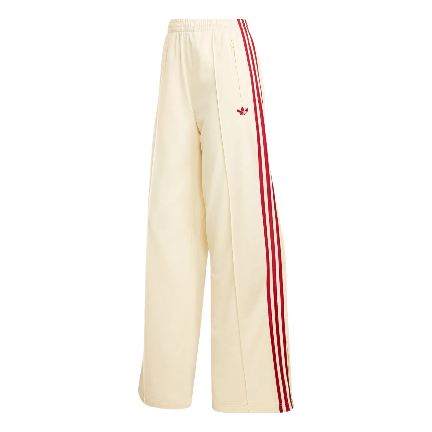 Брюки Adidas Originals с широкими штанинами Firebird кремового цвета