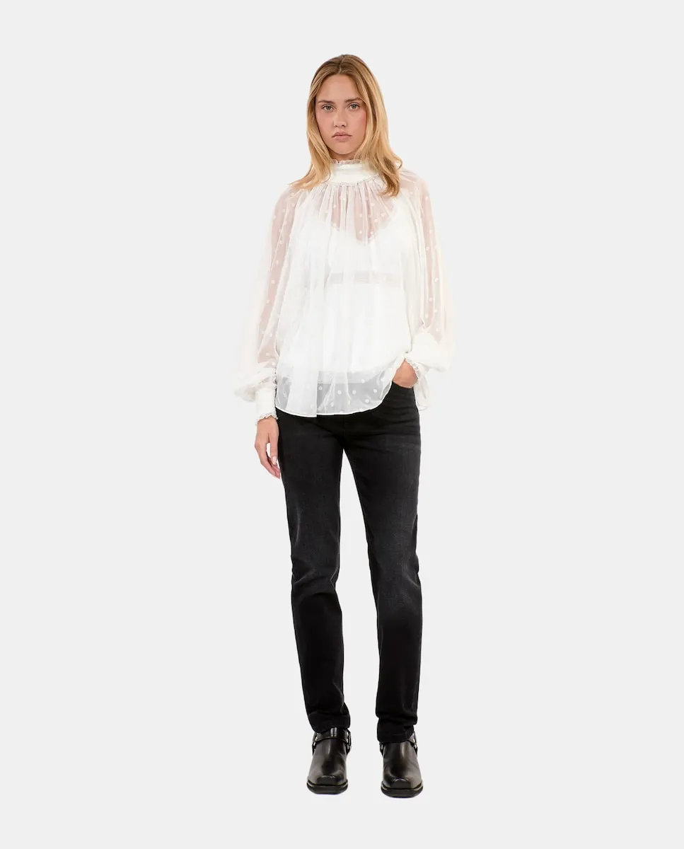 

Женские узкие джинсы средней посадки The Kooples, черный