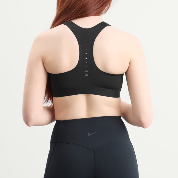Спортивный бюстгальтер Swift с высокой степенью поддержки Nike, черный & серебро — фото 3
