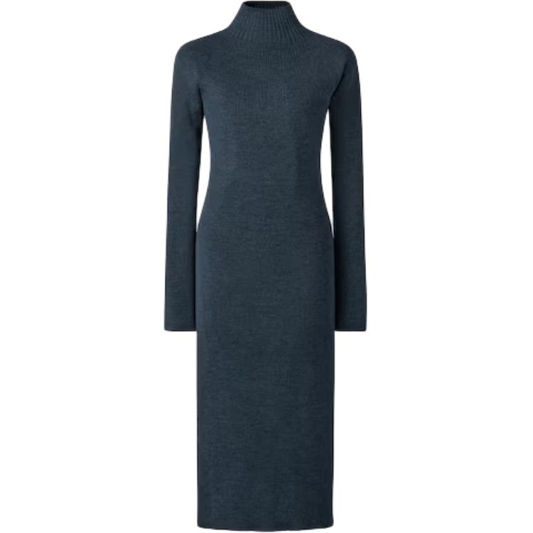 

U Collection FW25 платье с длинными рукавами женское UNIQLO, синий