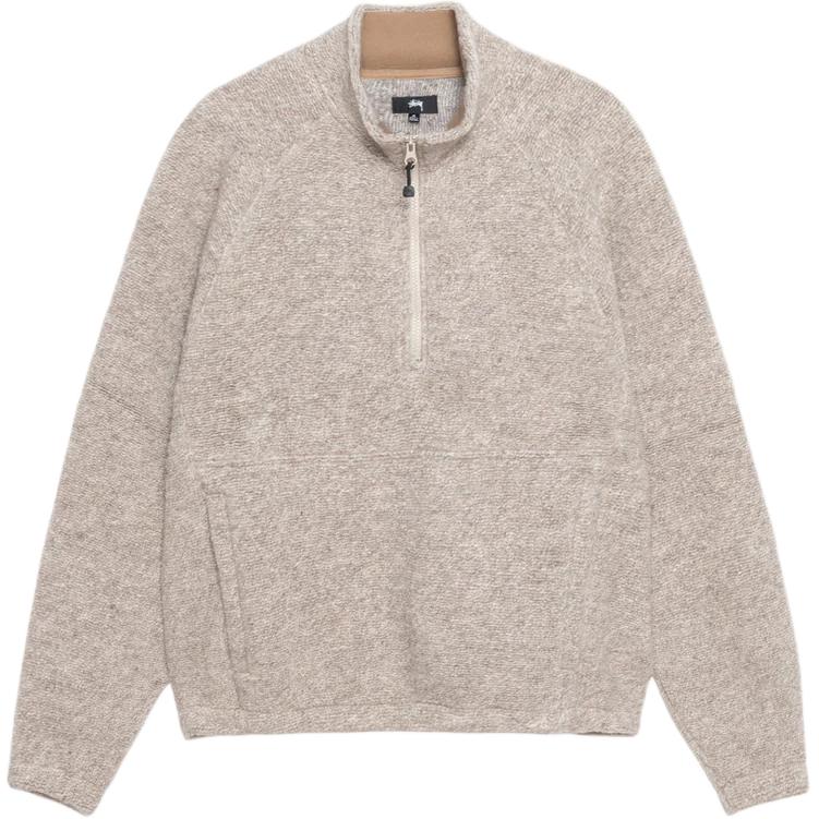 

Джемпер с воротником-стойкой из смеси шерсти и шерпы Stussy, Sand