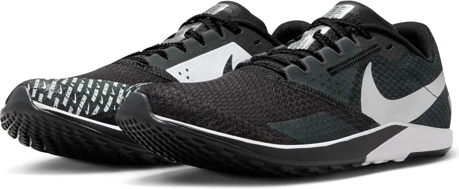 Кроссовки Nike Zoom Rival DX7998 Waffle 6 для бега по улицам и кросс-кантри, Black Metallic Silver Dk Smoke Grey — фото 2