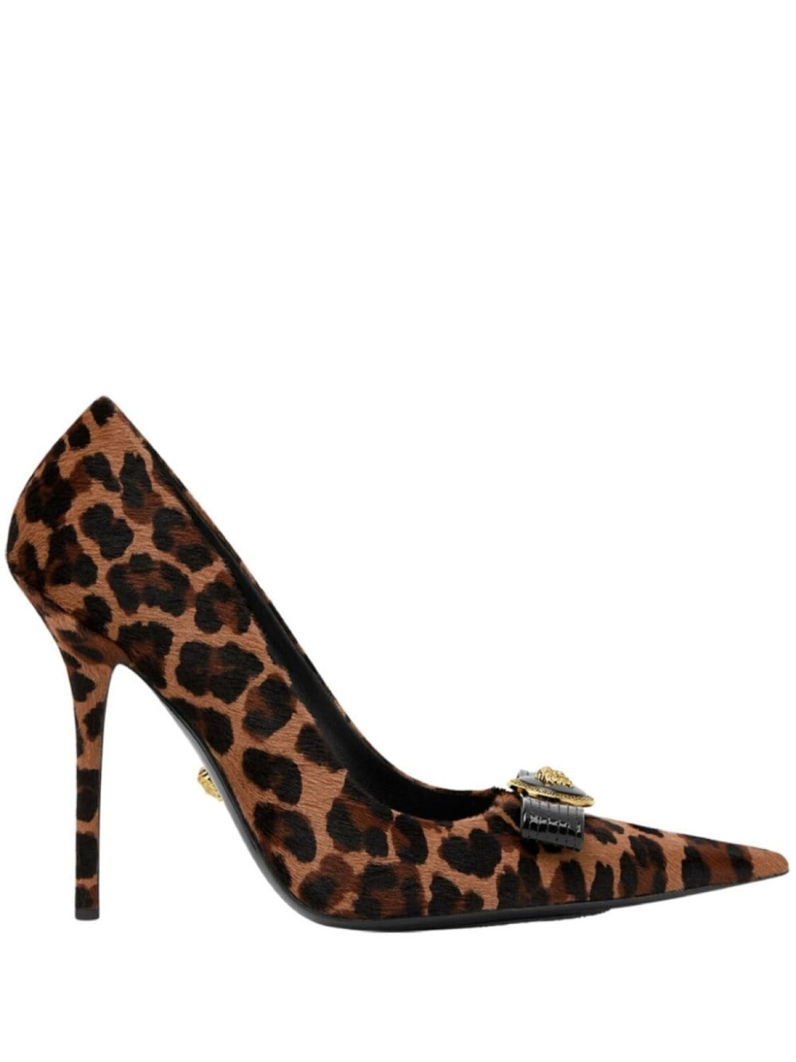 

Versace туфли Gianni Ribbon 120 с леопардовым принтом, коричневый