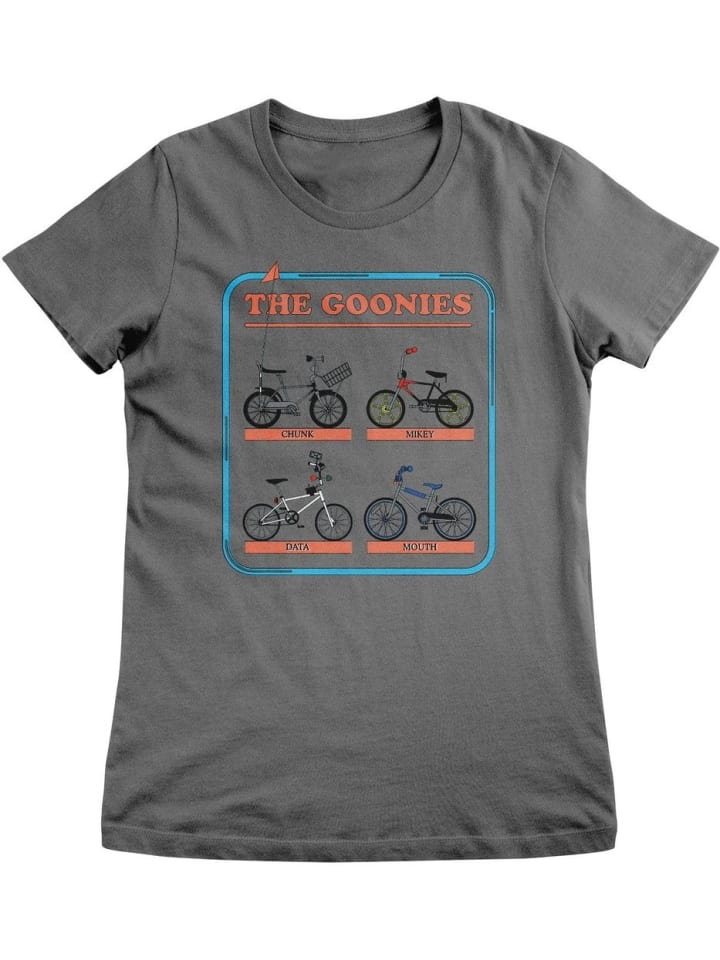 

Футболка "The Goonies Bikes Girly Tee" серого цвета, Серый, Футболка "The Goonies Bikes Girly Tee" серого цвета