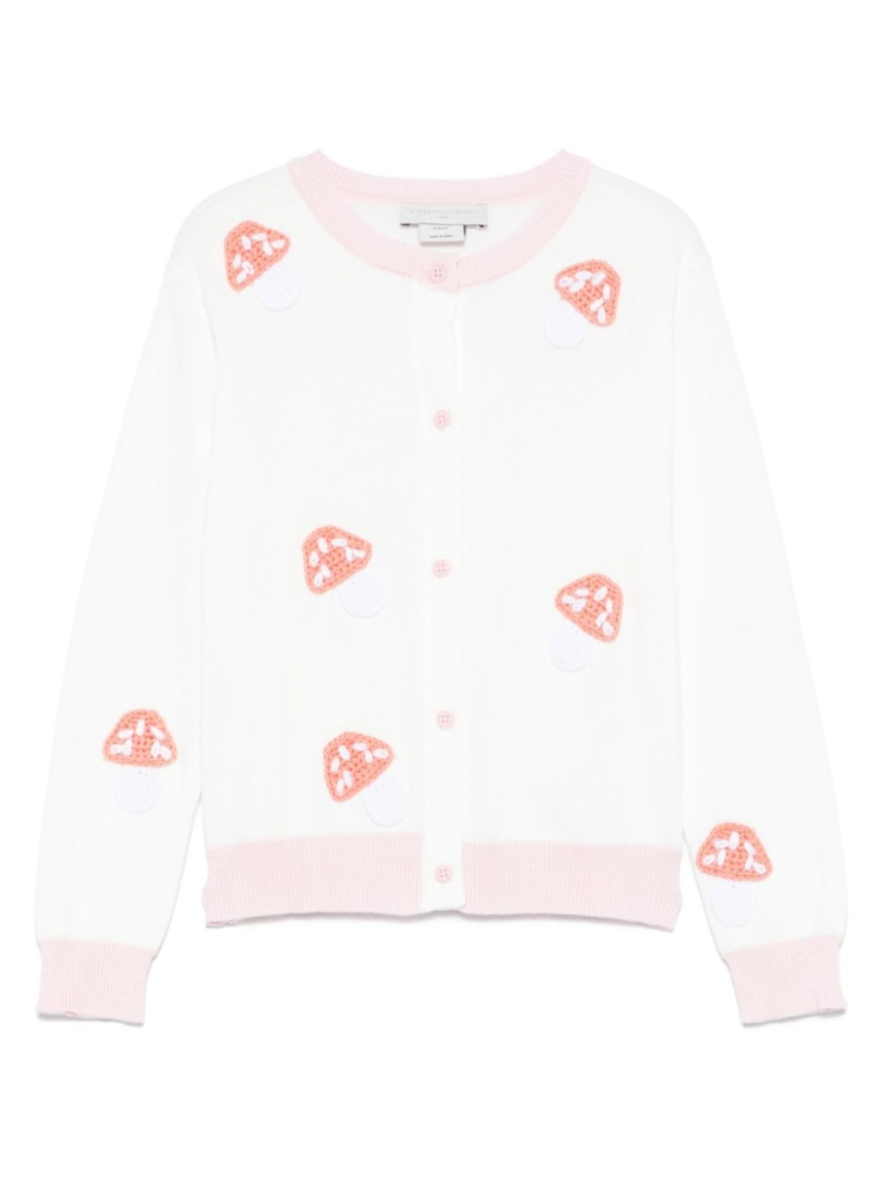 

Кардиган с грибной нашивкой Stella McCartney Kids, белый