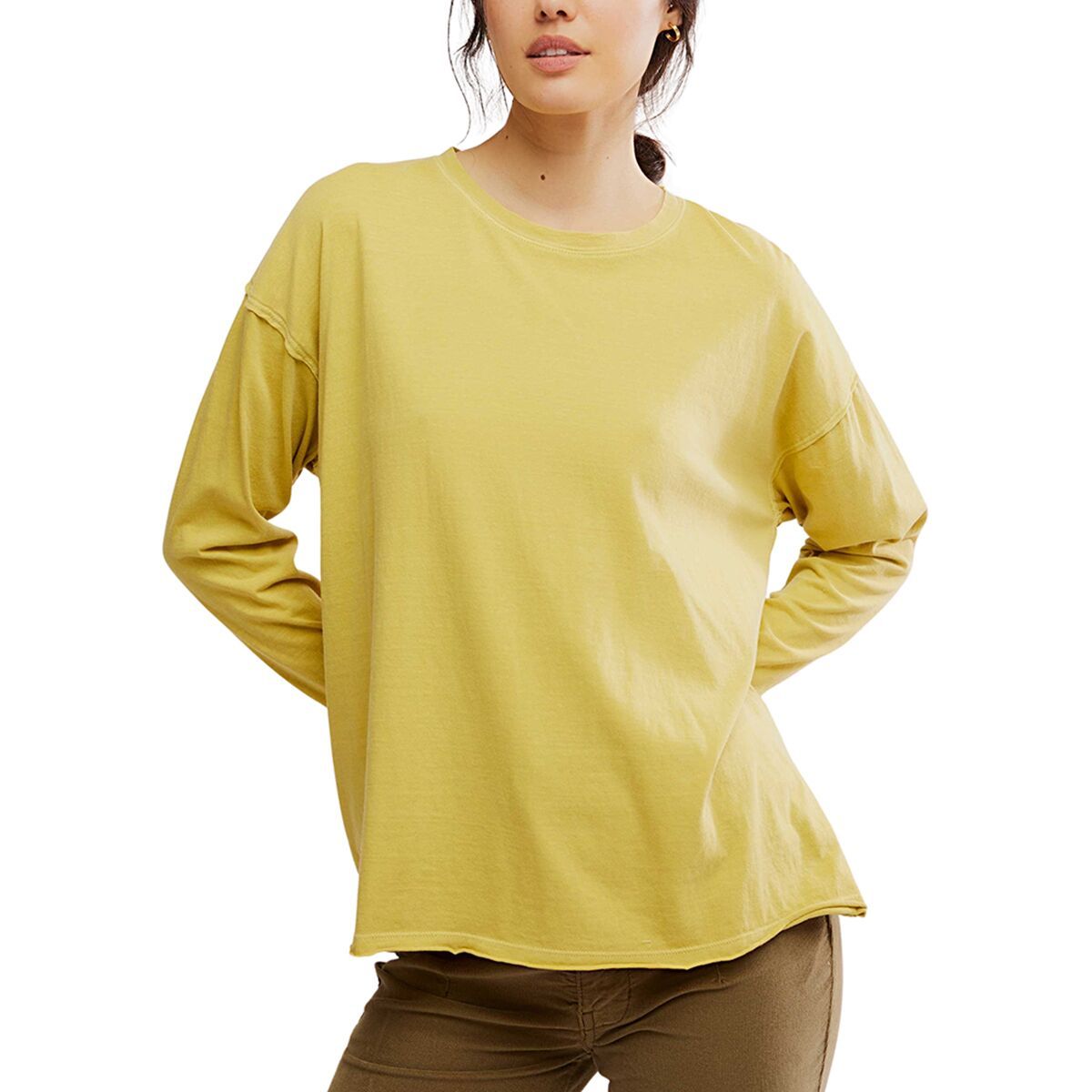 

Длинный рукав футболка Nina Free People, цвет acid moss