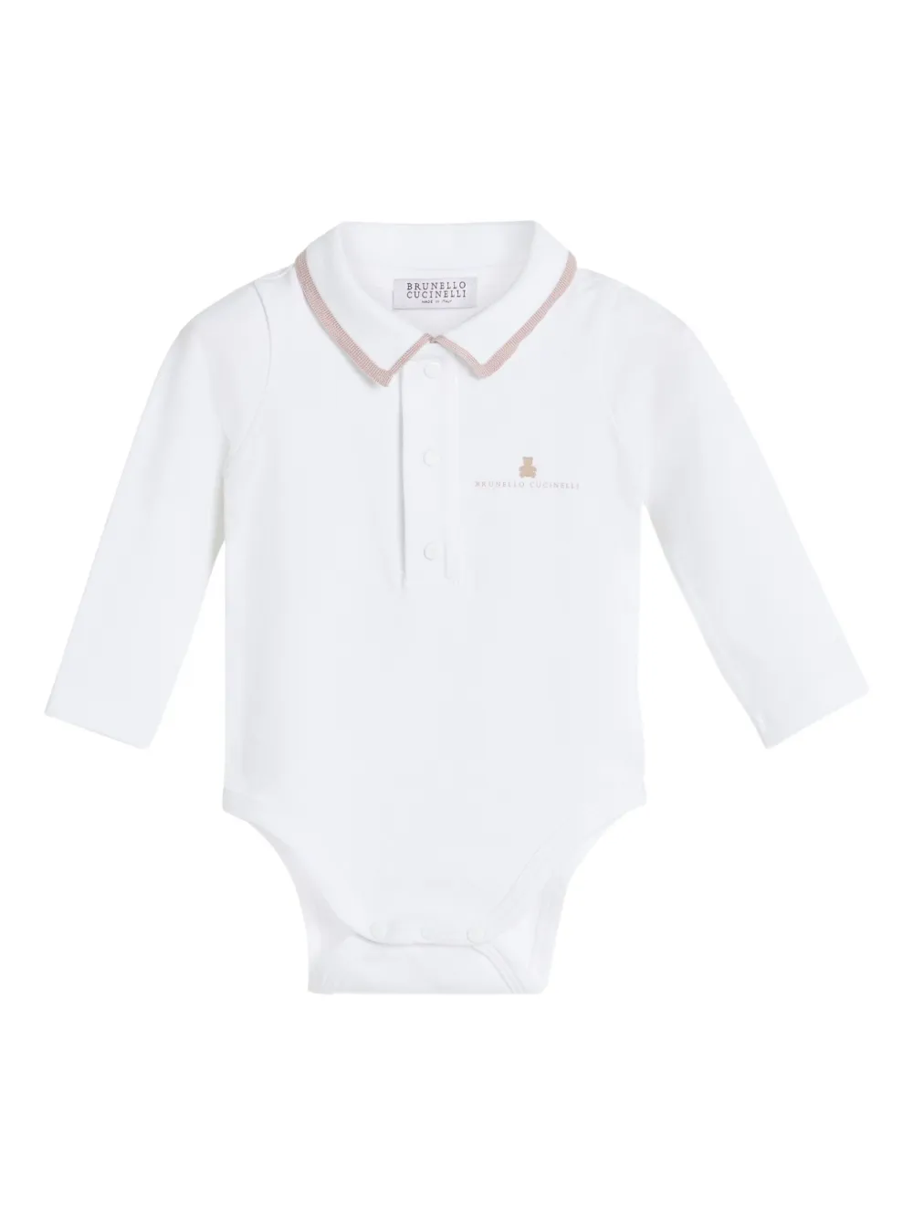 Комплект Baby Bernie из двух боди Brunello Cucinelli Kids, белый — фото 3