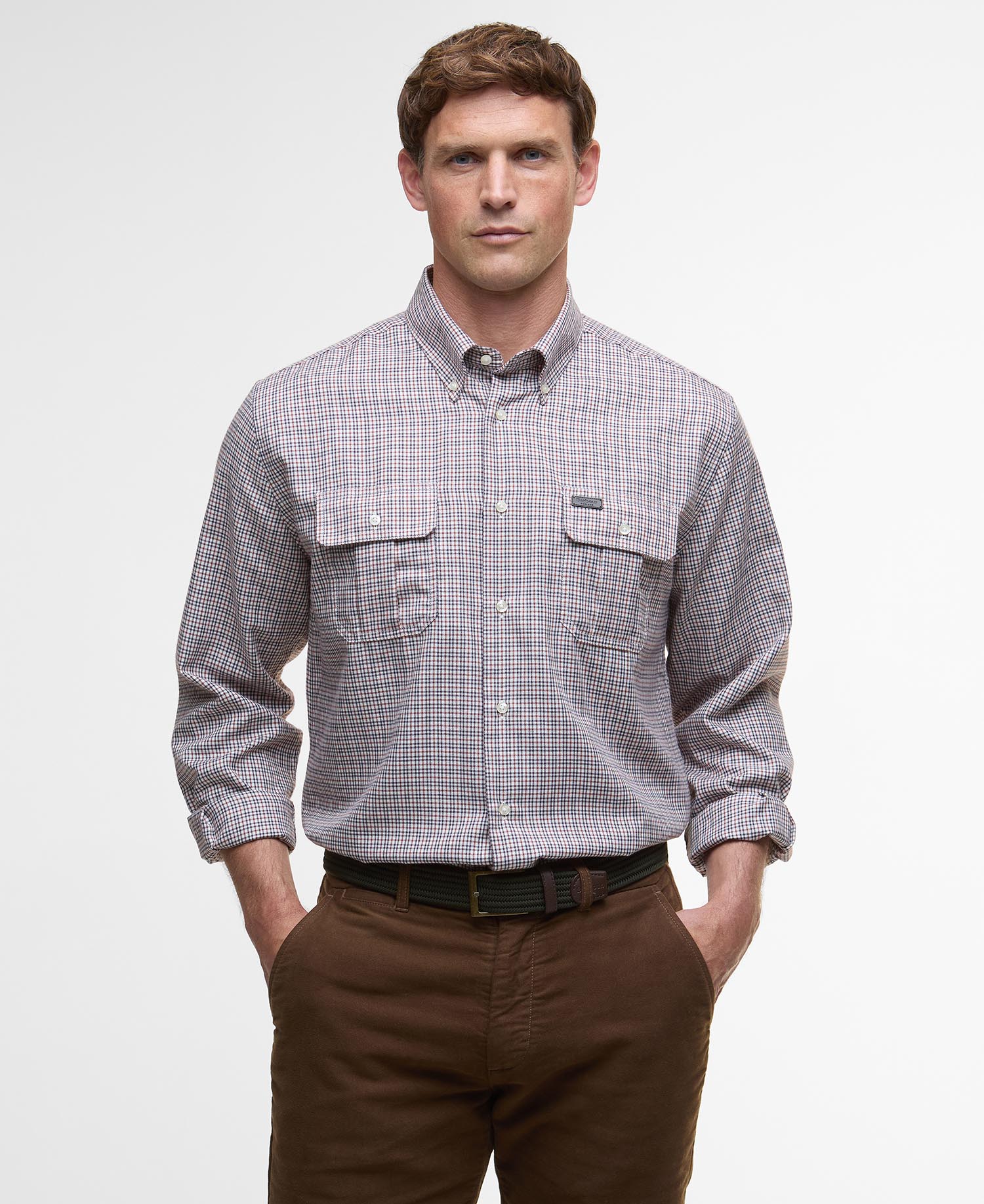 

Рубашка Barbour Fenn Regular Gingham, Fired Brick