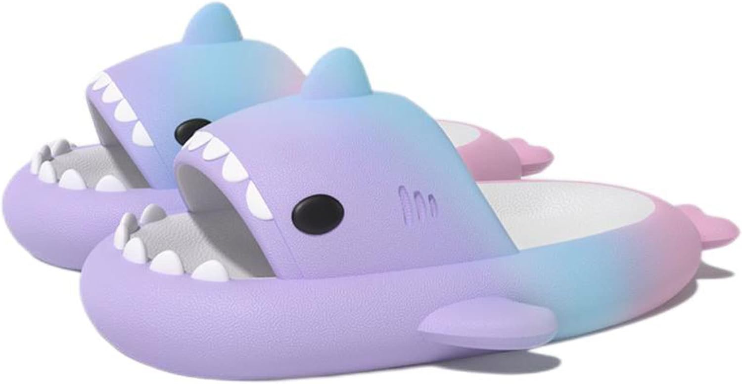 

Сланцы Zureto Shark унисекс - милые радужные облачные акулы для женщин и мужчин взрослых, синий/фиолетовый/розовый