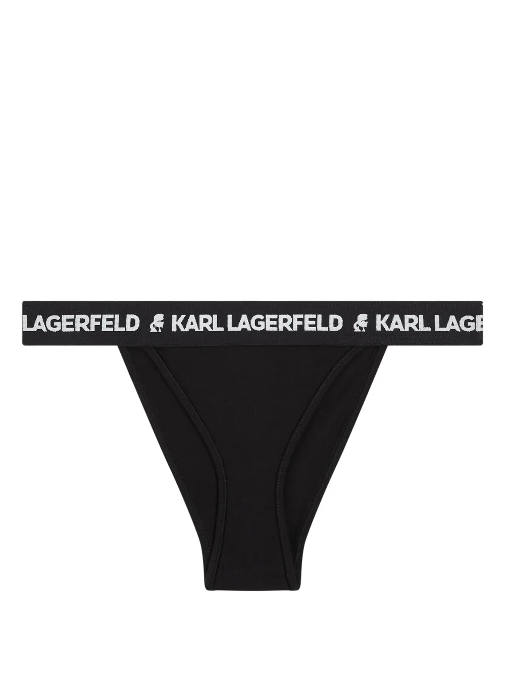 

Трусы-бразилиана с логотипом на поясе KARL LAGERFELD, черный