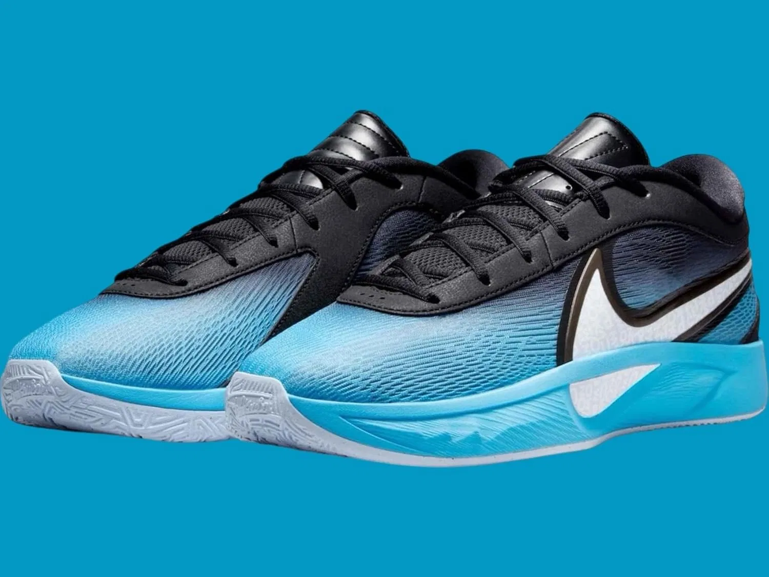 Мужские баскетбольные кроссовки Nike Giannis Freak 6 Fj7792, Black Blue Tinted White Baltic Blue — фото 4