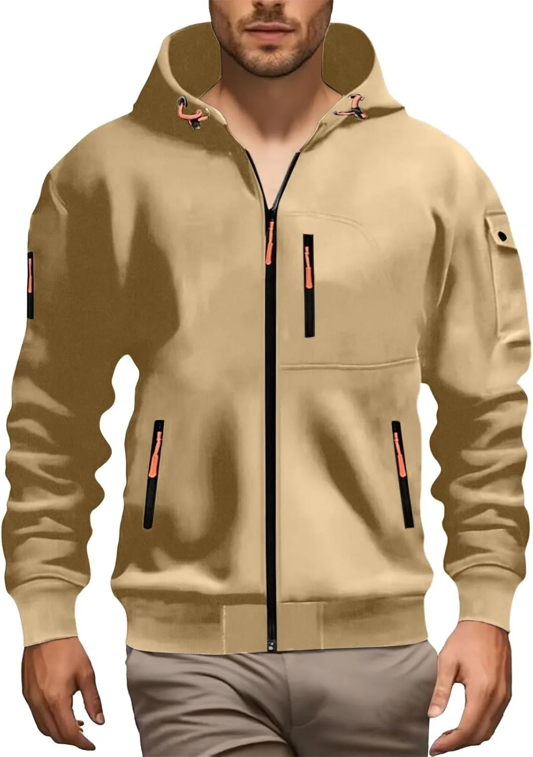 

Мужская толстовка с нагрудными карманами на молнии