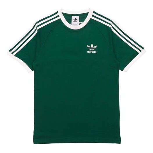 

Футболка adidas originals 3-Stripes Tee Casual Round Neck Loose Logo Stripe Short Sleeve Dark Green, зеленый