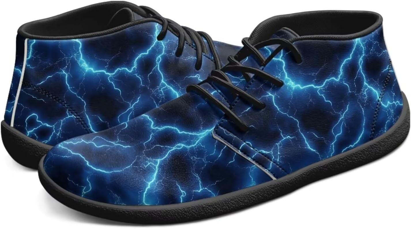 

Мужские босоножки с широким носком, минималистичные кроссовки для бега и кросс-тренинга, с нулевым перепадом, модные кеды, размеры 6-14 Pointodoor, Lightning Print