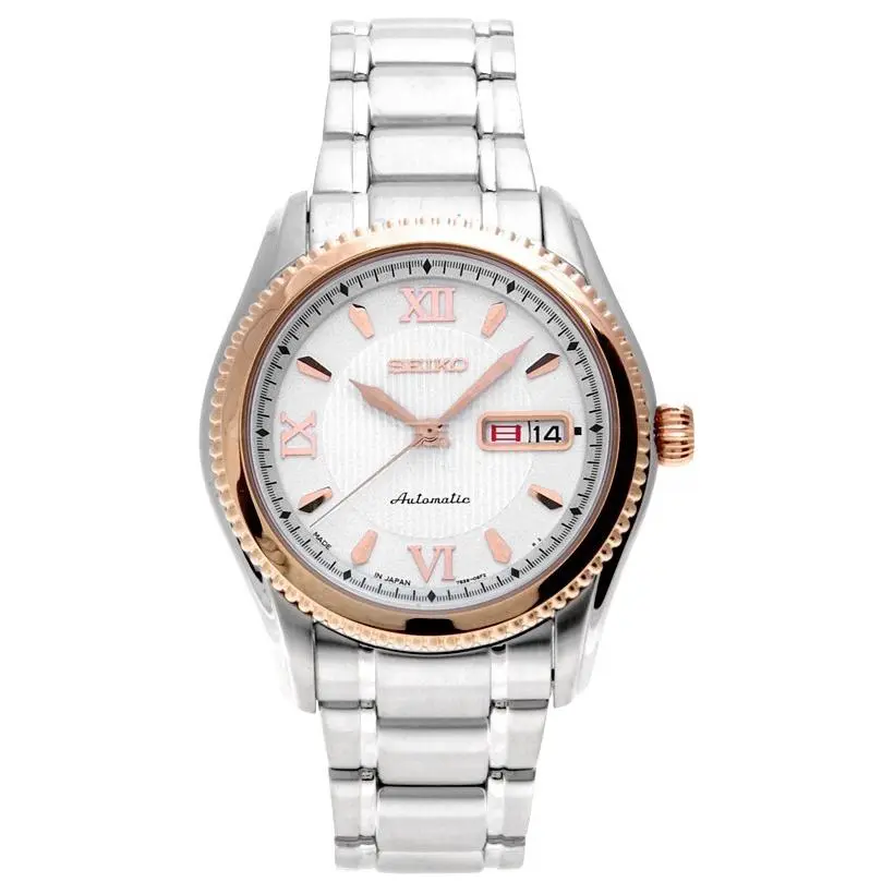 

SEIKO Часы Automatic Mechanical Movement Stainless Steel Strap Watch Men's Watch White Dial, Pink