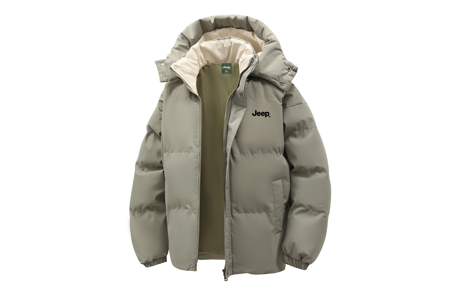 

Пуховик Unisex Hooded Moderate Others Jeep, army зеленый