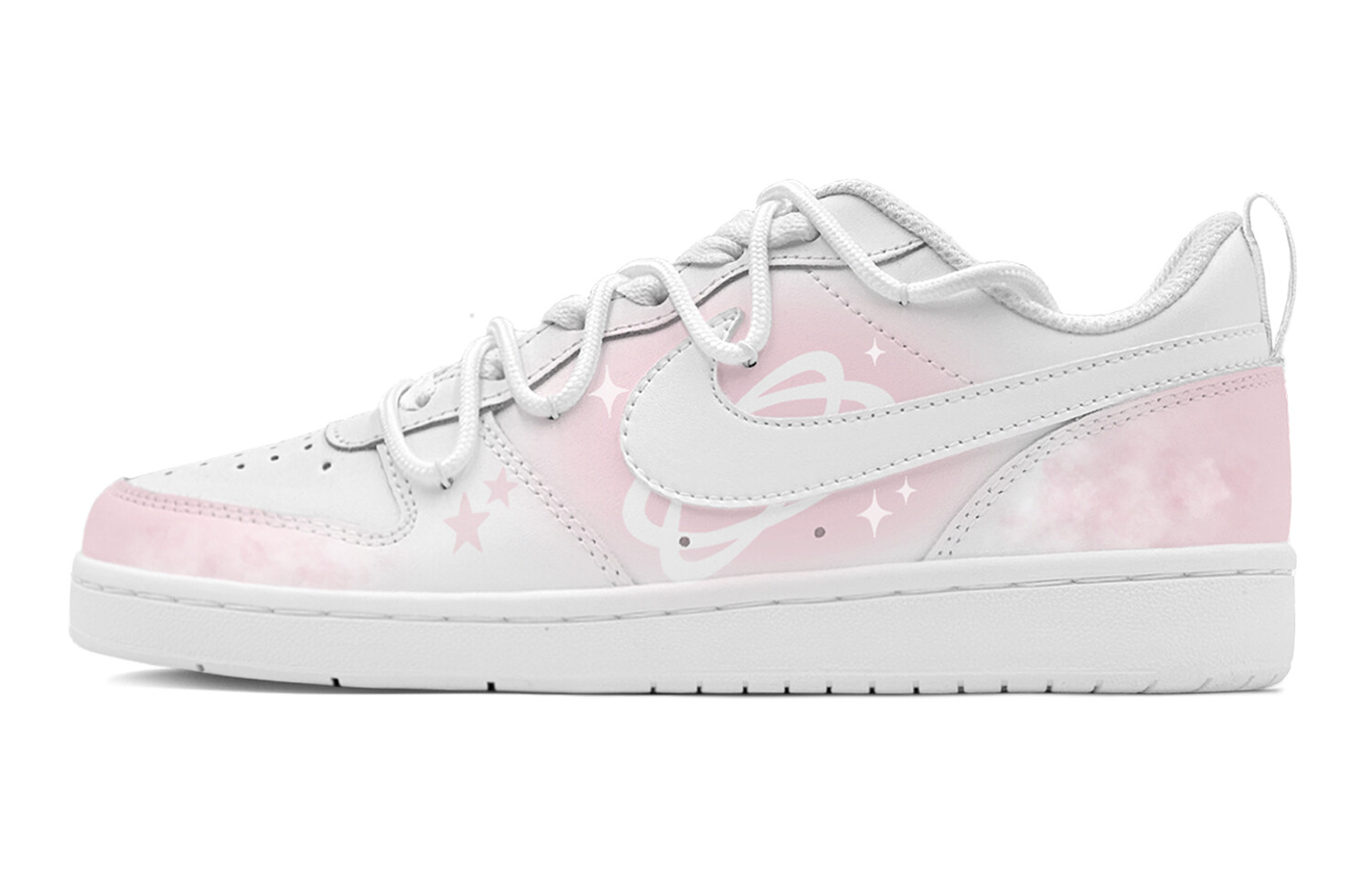 

Кроссовки Nike Court Borough Skateboard Shoes Women's Low-Top White, Розовый, Кроссовки Nike Court Borough Skateboard Shoes Women's Low-Top White
