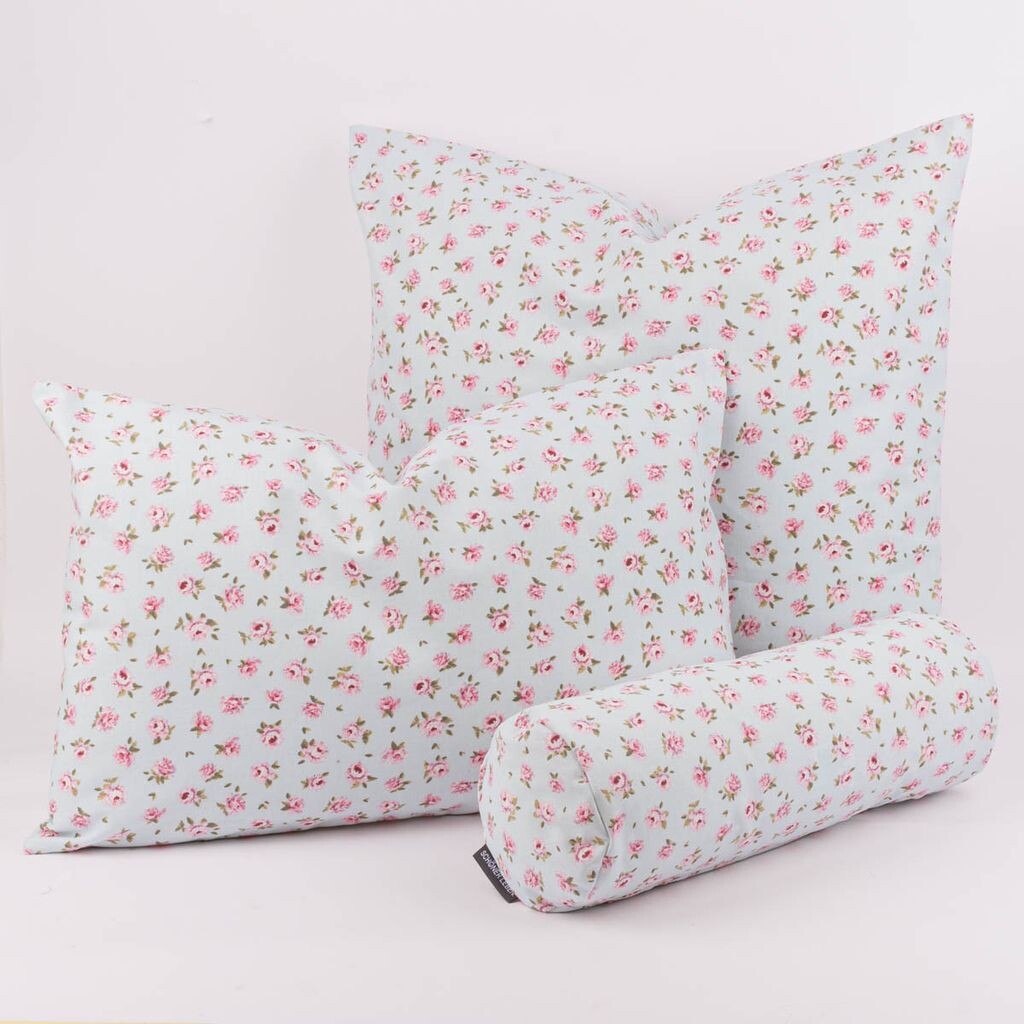 

Чехол на подушку Classic Little Rose голубой разные размеры SCHÖNER LEBEN размер 15x40см (ØxW) валик для шеи 15x40см (ØxW) размер валик для шеи Schöner-Leben