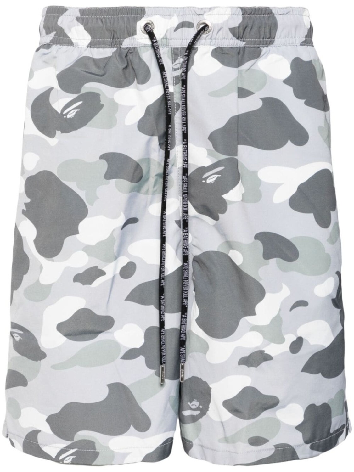 

A BATHING APE шорты с камуфляжным узором и завязками, зеленый