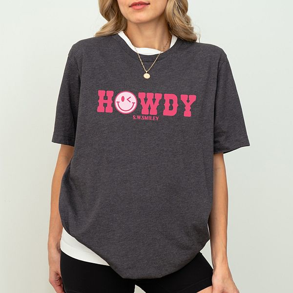 

Футболка с коротким рукавом SWSmiley howdy smiley face Simply Sage Market, Charcoal, Черный, Футболка с коротким рукавом SWSmiley howdy smiley face Simply Sage Market, Charcoal