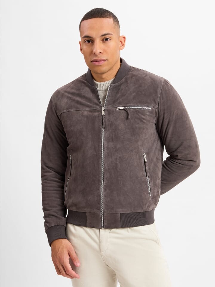 

Кожаная куртка Finshley & Harding Lederjacke, серый