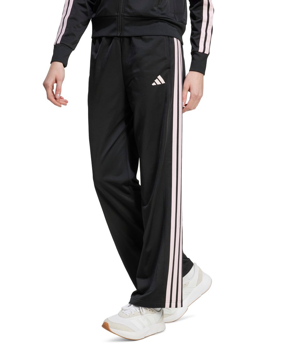 

Женские модные брюки средней посадки с тремя полосками Adidas, Black/clear Pink