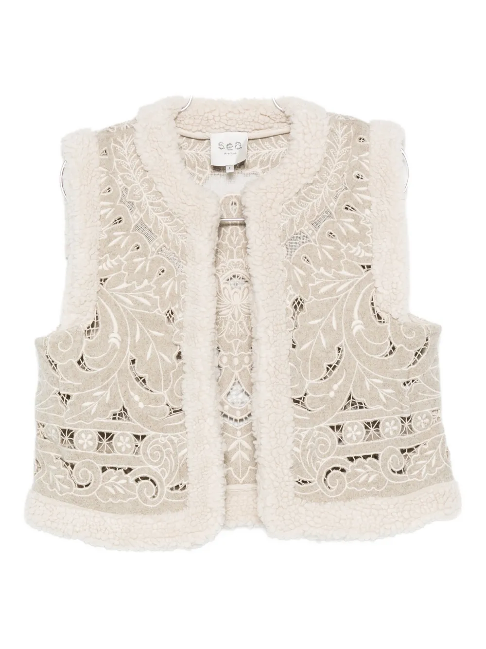 

Жилет Ceci с вышивкой Sea, нейтральный
