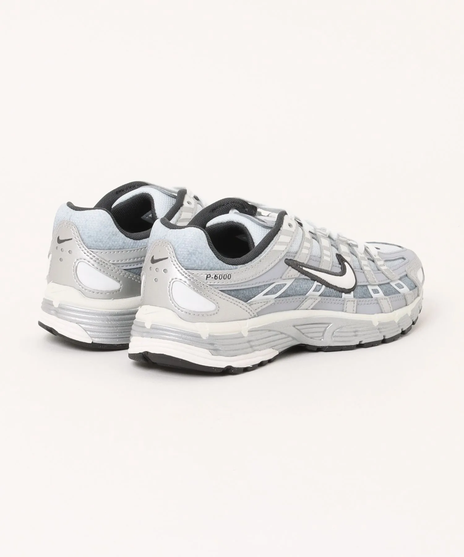 Мужские кроссовки Nike P-6000 MIH4465 с вентиляцией и кушингом серебристо-белые — фото 2