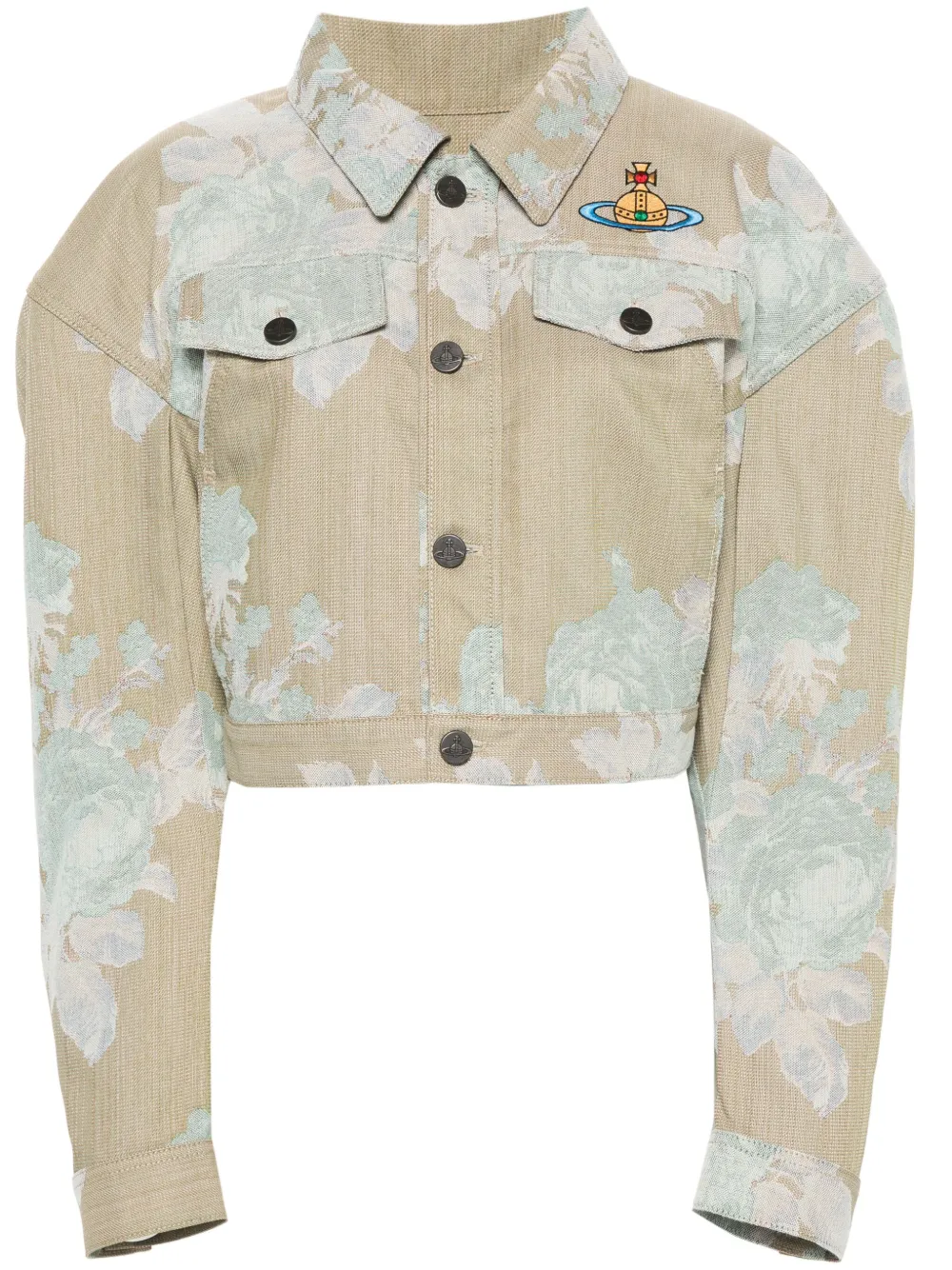 

Джинсовая куртка с вышивкой Orb Vivienne Westwood, нейтральный
