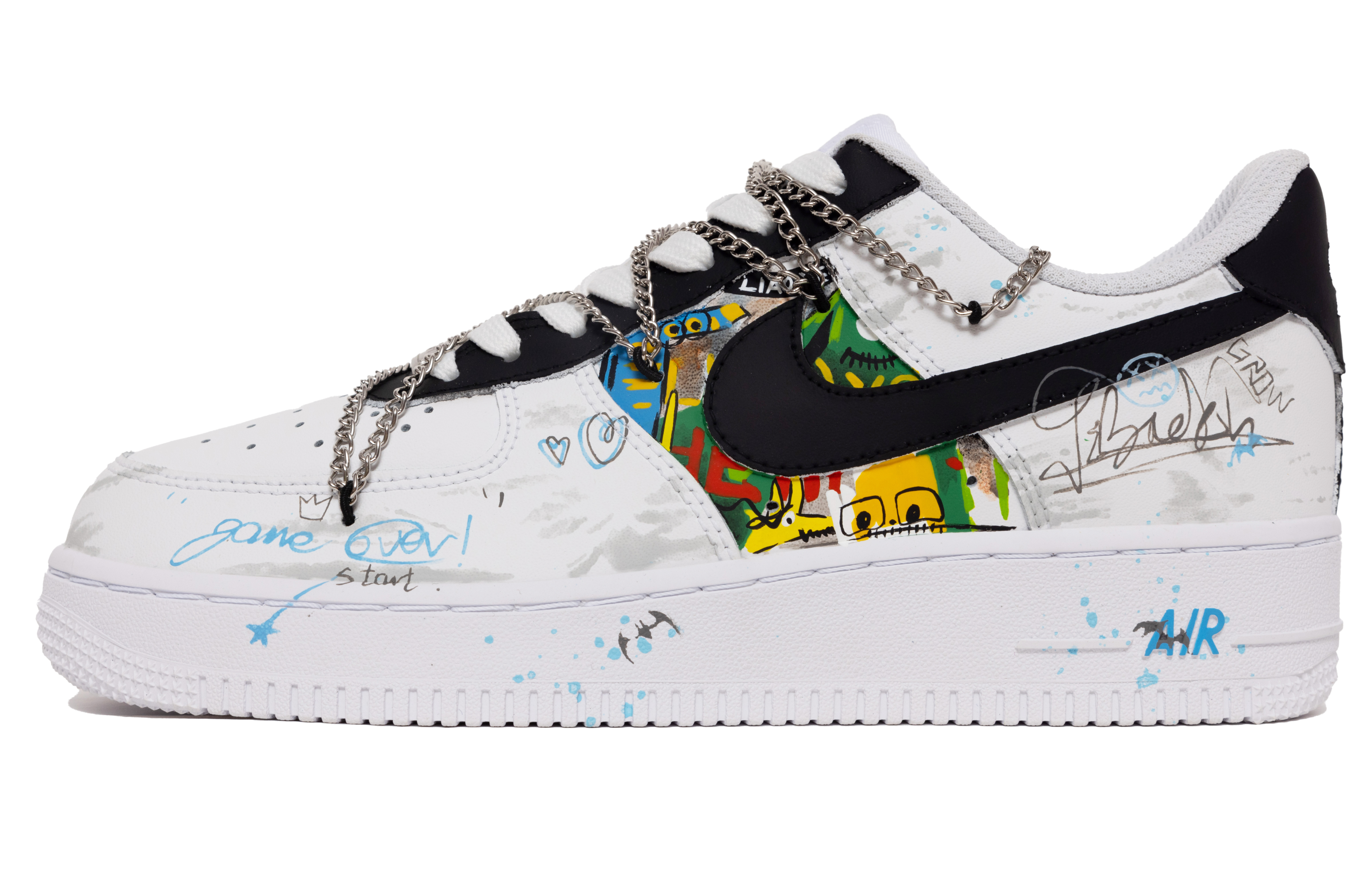 

Кроссовки Nike Air Force 1 Skateboarding Shoes Unisex Low-top White/black, белый