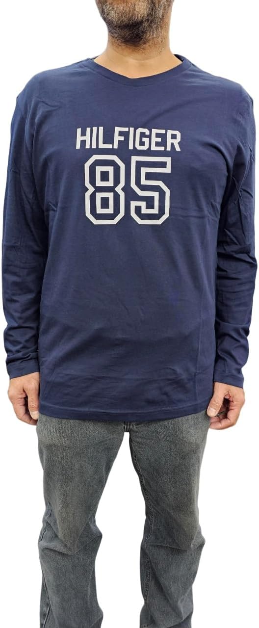 

Мужская рубашка Tommy Hilfiger с длинным рукавом и круглым вырезом, Blue