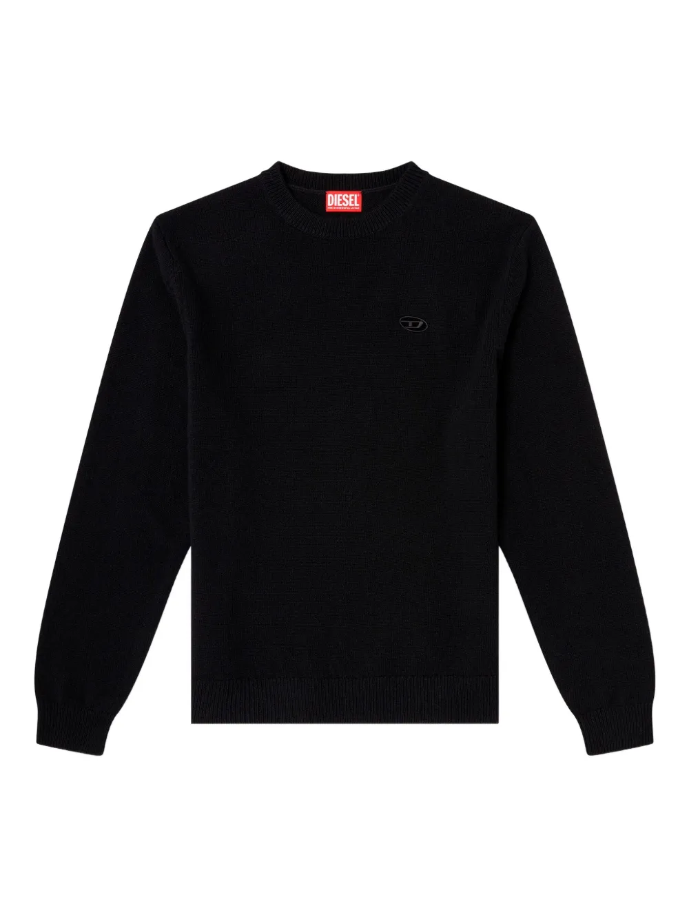 

Свитер с вышитым логотипом Diesel, черный
