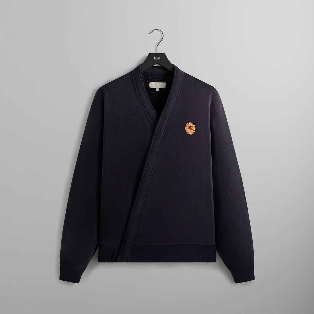 

Кардиган Kith Bonded Sherpa Strauss Cross Front Cardigan, цвет Ink