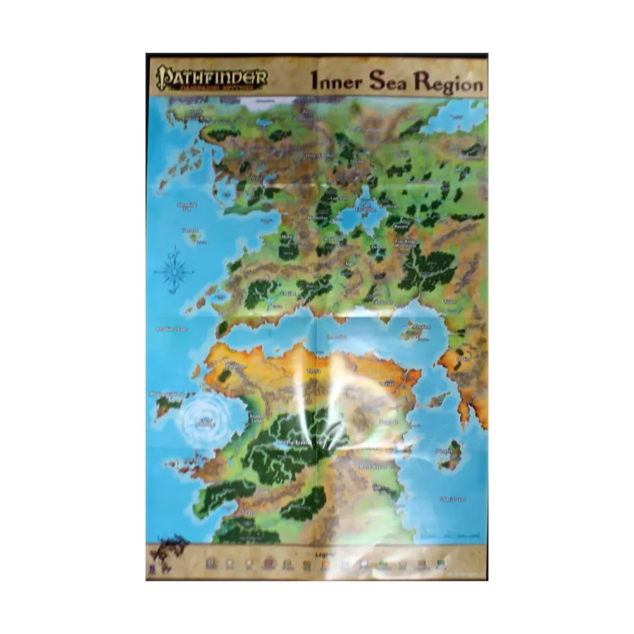 

Путеводитель по Внутреннему морю, The - Плакат-карта, Pathfinder Roleplaying Game (1st Edition) - Campaign Setting - World Books