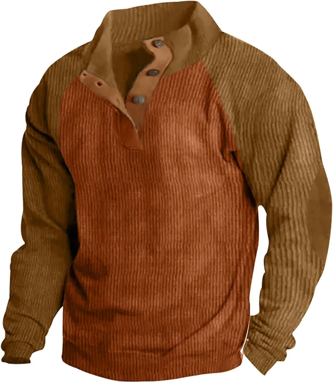 Мужской свитшот с воротником стойкой на 1/4 пуговицы, длинный рукав, Comfort Color
