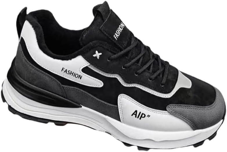 

Мужские стильные низкие кеды на шнуровке, удобные, легкие и противоскользящие, подходящие для прогулок, занятий спортом, работы или игры в теннис Fmshi, белый/черный