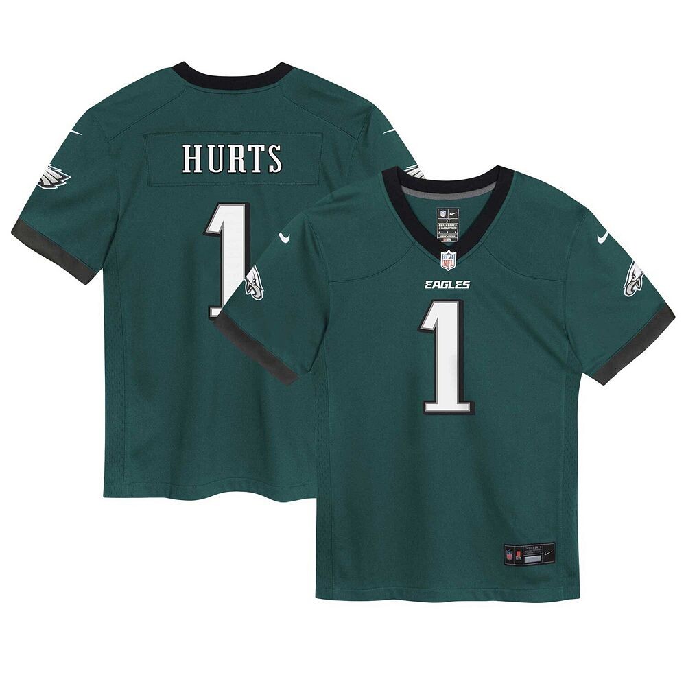 Футболка Nike Jalen Hurts Midnight Green Philadelphia Eagles для малышей, цвет Eag Green — фото 2