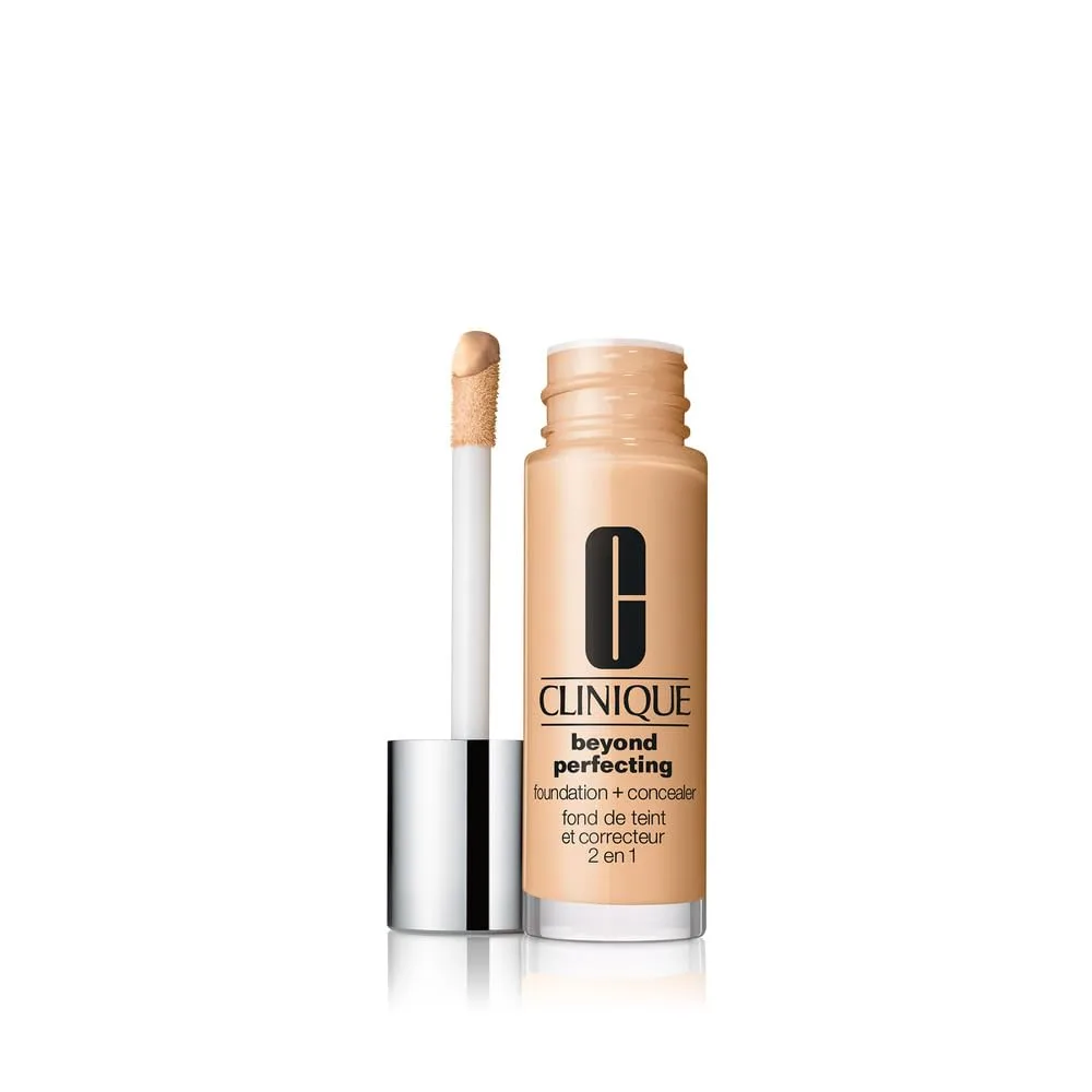 Жидкая тональная основа и консилер Clinique Beyond Perfecting Lightweight для сухой, комбинированной и жирной кожи | Полное покрытие + естественный матовый финиш, AO Biscuit WN 30 - very fair, warm-neutral undertones